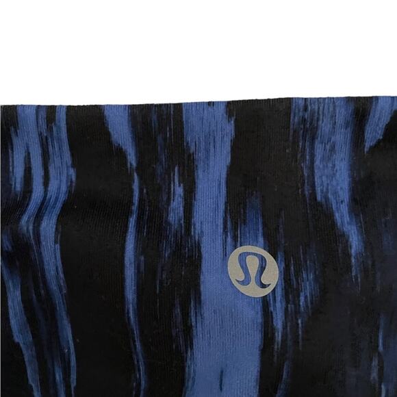Lululemon wunder under III reversible leggings back blue size 6 gym cropped pant - Picture 6 of 9